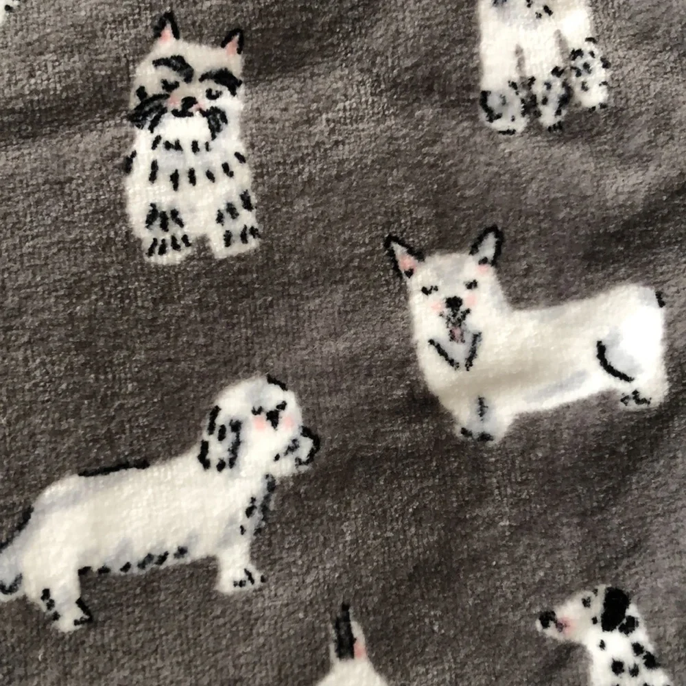 Envogue Cotton Velour Mixed Breed DOG Print Bath Towels